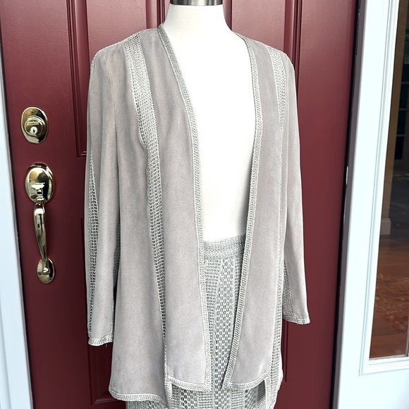 Damianou Skirt Set Gold Champagne Beige Size Small - Picture 2 of 10